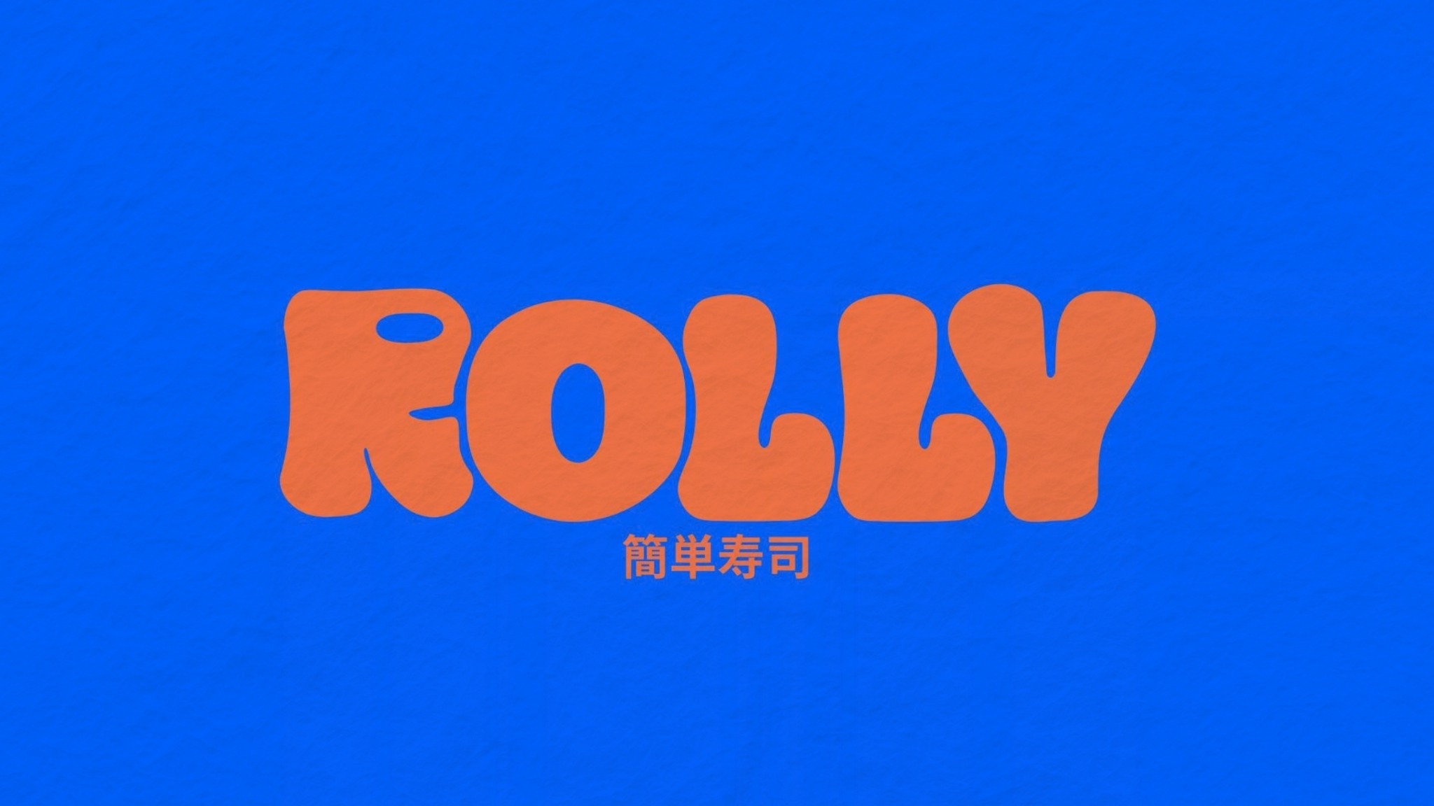 Logo principal da Rolly em laranja sobre azul